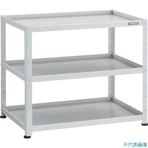 ■TRUSCO 小型ボルト式棚 バーディワゴンラック型 900X600 3段 ホワイト BDWR993W(2721002)