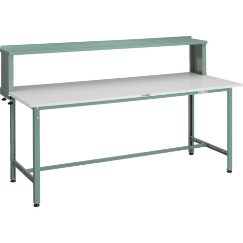 ■TRUSCO 軽荷重作業台(300kg)AE型 1800X900XH1044(全高) 上棚付 グリーン色 RAE1809YURB(2893452)[法人限定][直送元]