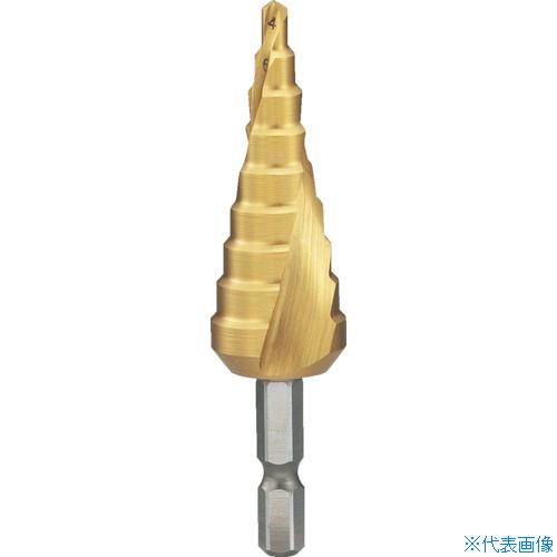 ■TRUSCO 六角軸ステップドリル 2枚刃チタンコーティング 4~12mm TSDSC12(3017800)