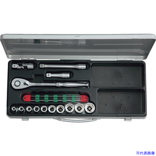 ■KTC 12.7sq.ソケットレンチセット(14点) 差込角12.7mm 14点セット 6角 TB410(3073475)｜セミプロＤＩＹ店ファースト