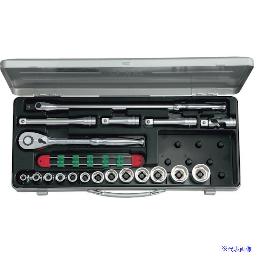 ■KTC 12.7sq.ソケットレンチセット(19点) 差込角12.7mm 19点セット 6角 TB413(3073491)