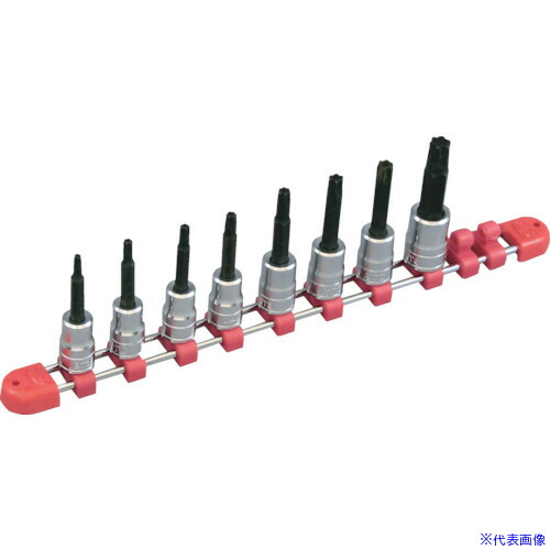 7065円 素敵な ■KTC 9.5sq.T型いじり止めトルクスビットソケットセット 8コ組 TBT308TH 3078604