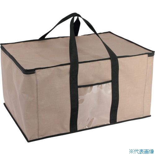 ■SANEI 折り畳みコンテナバッグ 75L グレージュ WSCB7500(3126919)