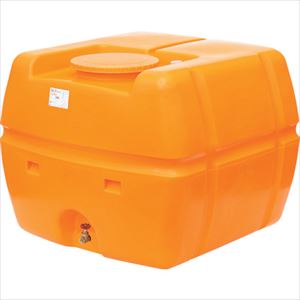 ■SUIKO スーパーローリータンク 1500L オレンジ 直付けスリースバルブ25A付 SLT1500ORSV25A(3147001)[法人限定][外直送元]