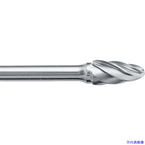 ■スーパー スーパー超硬バー アルミカット ロー付タイプ シャンク径6mm 砲弾型 刃径:19.0 SB3C05SA(3216799)