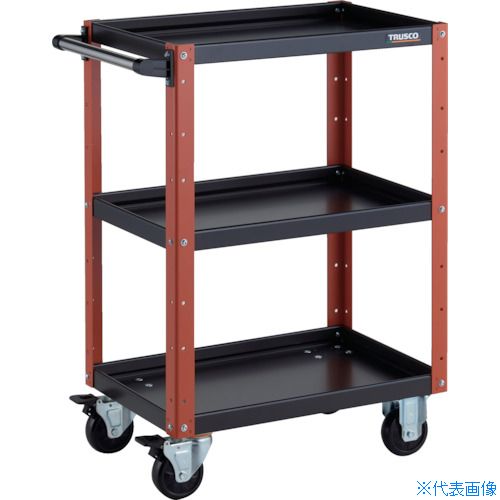 ■TRUSCO ツールワゴン イーグルワゴン 600X400XH880 ブラック/オレンジ EGW963BKOR(3268686)｜セミプロＤＩＹ店ファースト