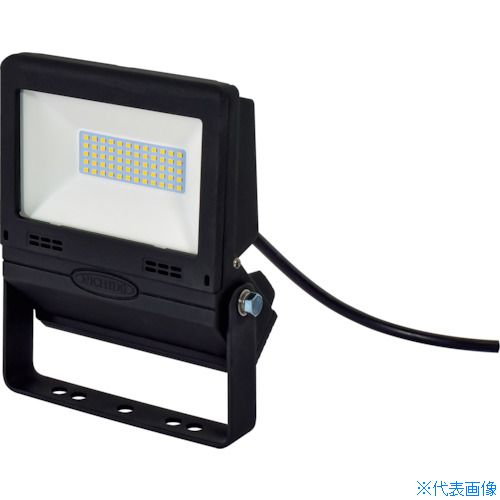 ■NICHIDO LED投光器 常設用フラットライト20W 黒 LJSFH20DBK50K(3329508)｜セミプロＤＩＹ店ファースト