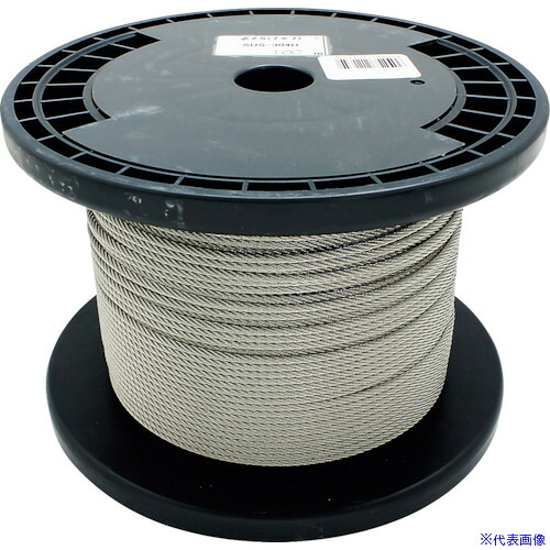 ■WAKI ステンワイヤーロープ 7X7STN 2.5X100M 13579200(3341388)[送料別途見積り][法人・事業所限定][掲外取寄]｜セミプロＤＩＹ店ファースト 10,141円