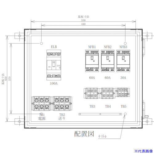■セフティー 仮設動力分電盤 MP100T&minus;N3 主幹100A 3回路(60A&times;2)(30A&times;1)送り端子有 MP100TN3(3402966)[法人限定][直送元]｜セミプロＤＩＹ店ファースト