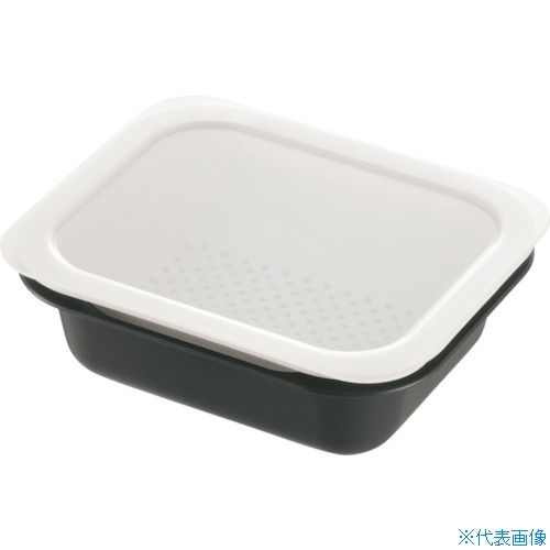 ■リッチェル コランダー＆バットレクタングルMフタ付 12935(3451265)×36[送料別途見積り][法人・事業所限定][外直送]