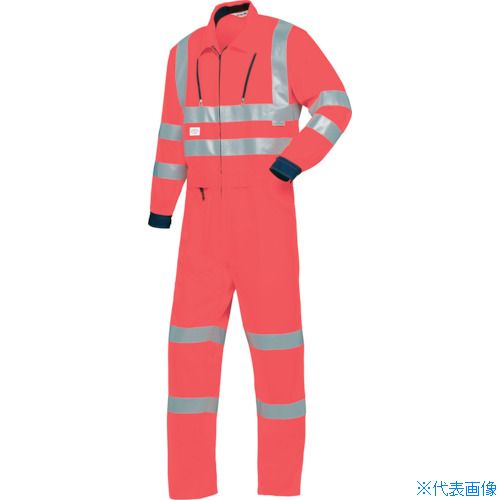 ■AUTO−BI 通年モデル 反射型つなぎ服7630−005レッド−S 7630005S(3477898)|セミプロDIY店ファースト