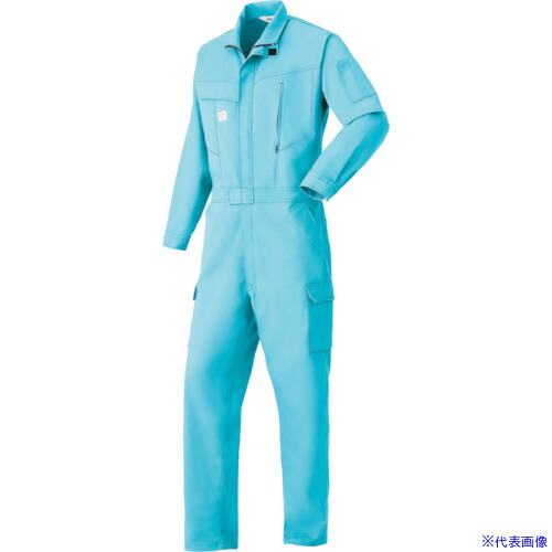 ■AUTO－BI AW(秋冬)モデル 長袖つなぎ服2850－022ミストブルー－3L 28500223L(3479411)[送料別途お見積り][法人限定][掲外取寄]
