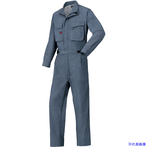 ■AUTO－BI 通年モデル 長袖つなぎ服3690－001ネイビーブルー－L 3690001L(3491079)[送料別途お見積り][法人限定][掲外取寄]