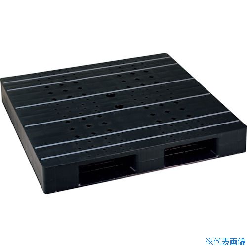 ■RISU リサイクルプラスチックパレット HB&minus;D2・1111 HBD21111BK(3507269)[送料別途お見積り][法人限定][外直送]｜セミプロＤＩＹ店ファースト