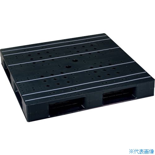 ■RISU リサイクルプラスチックパレット HB&minus;D4・1111 HBD41111BK(3508797)[送料別途お見積り][法人限定][直送]｜セミプロＤＩＹ店ファースト