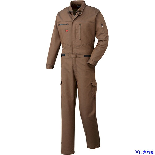 ■AUTO－BI AW(秋冬)モデル 長袖つなぎ服3950－017ブラウン－5L 39500175L(3537224)[送料別途お見積り][法人限定][掲外取寄]