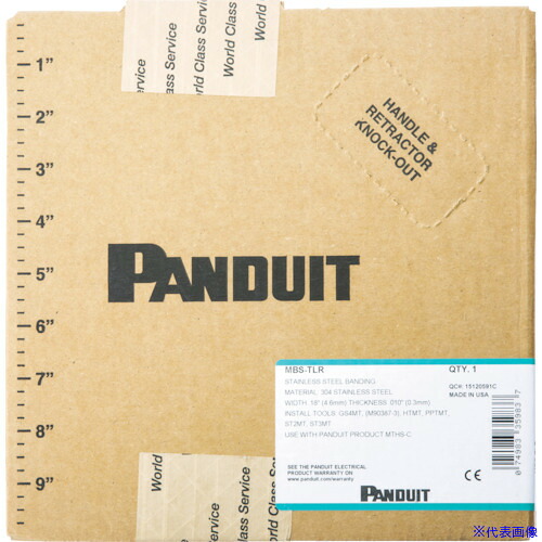 ■PANDUIT MLTタイプ 長尺ステンレススチールバンド スタンダードタイプ SUS304 幅:4.6mm 長さ:304.8m/巻 MBS－MR MBSMR(3546977)