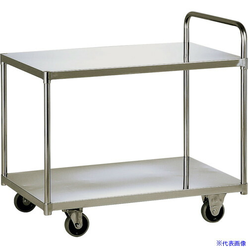 ■テックサス 2段台車(フラットタイプ) 900X600 スチールφ100ウレタン車 DN2N9060E(3611555)[法人・事業所限定][外直送元] 100,100円