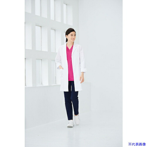 ■FOLK 女性ハーフコート ホワイト M 25201M(3613608)[送料別途お見積り][法人限定][掲外取寄]