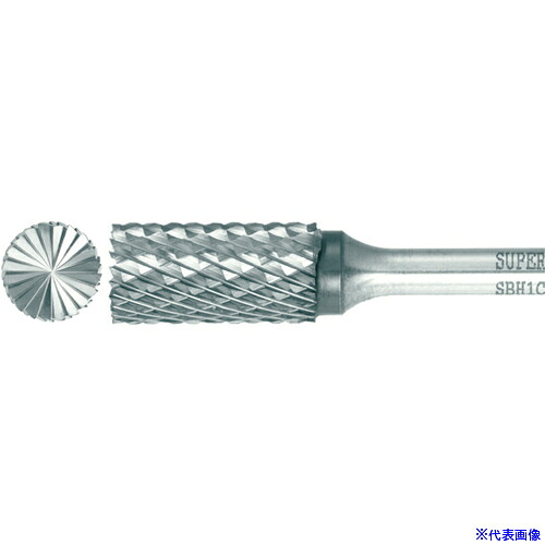 ■スーパー スーパー超硬バー 重切削用 ロー付タイプ 円筒エンド刃型 刃径:12.7mm 軸径:6.0mm SBH1C08E(3615197)｜セミプロＤＩＹ店ファースト