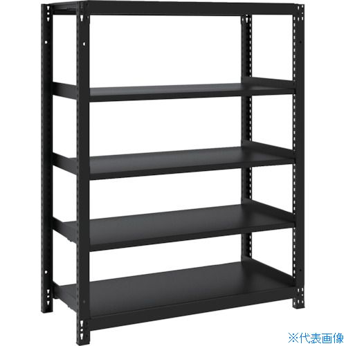 ■TRUSCO スチールラック M1型ボルトレス軽量棚900X420XH1200 5段 サテンブラック M14345SB(3621437)｜セミプロＤＩＹ店ファースト