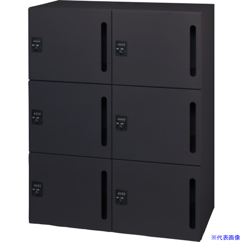 ■DAISHIN パーソナルロッカー4人用 ブラック色 ダイヤル錠タイプ 縦投入孔 L94507LLDB(3623132)[法人限定][外直送元]｜セミプロＤＩＹ店ファースト
