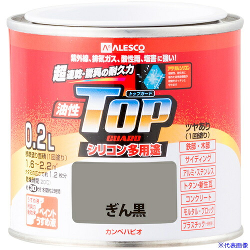 ■KANSAI 油性トップガード ぎん黒 0.2L 00017645111002(3626227)×6[送料別途お見積り][法人限定][掲外取寄]