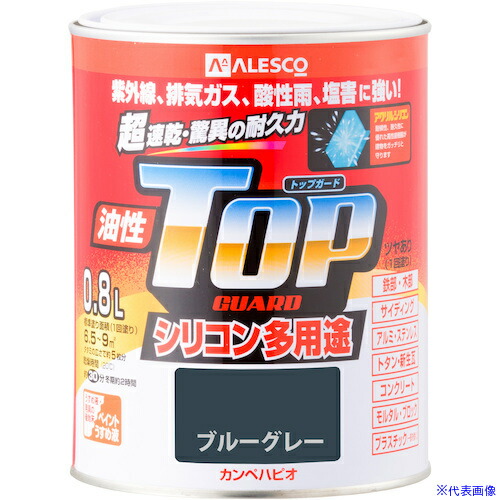 ■KANSAI 油性トップガード ブルーグレー 0.8L 00017640371008(3627783)×6[送料別途お見積り][法人限定][掲外取寄]