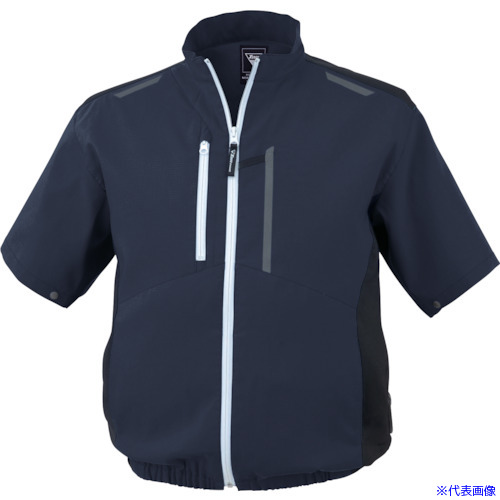 ■XEBEC 空調服制電半袖ブルゾンXE98027－10－3L コン XE98027103L(3690417)