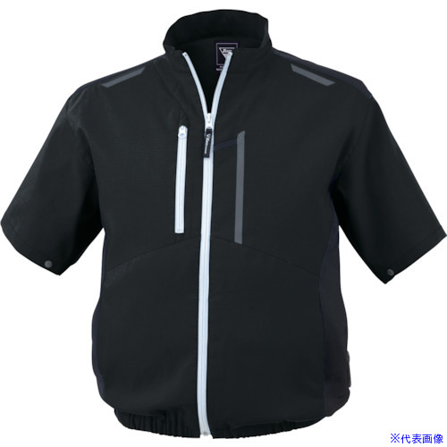 ■XEBEC 空調服制電半袖ブルゾンXE98027－90－4L クロ XE98027904L(3690429)