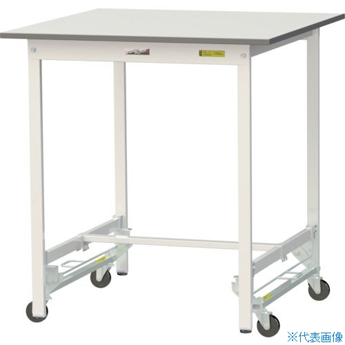 ■ヤマテック 軽量作業台 ワークテーブル150シリーズ ワンタッチ移動タイプ W900×D900×H950mm シルキーホワイト SUPUH990WW(3692278)[法人限定][直送元]