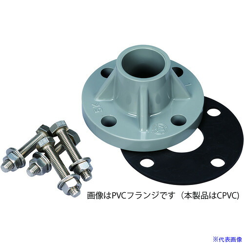 ■日本フイルター EGH&minus;8&minus;C型用オプション 「EGH&minus;8&minus;C 入口 TS&minus;CPVCフランジ40A ASSY」 F1610090480(3692608)[送料別途お見積り][法人限定][外直送]｜セミプロＤＩＹ店ファースト