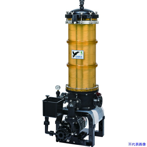 ■日本フイルター ポンプ付き樹脂製ろ過機 「EGLE－24－A－5－T」 ～23000L/h (中が見える透明) 750mm8本用 50Hz EGLE24A5T(3694150)[送料別途お見積り][法人限定][外直送] 221,100円