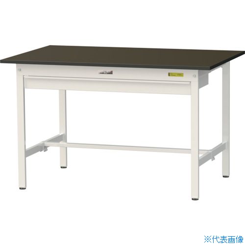 ■ヤマテック 実験用作業台 LABシリーズ実験用ラボテーブル 固定式 ワイド引き出し付 指紋レスメラミン天板 W1200&times;D750&times;H740 ブラウン/シルキーホワイト SLM1275WBRW(3695452)[法人限定][直送元]｜セミプロＤＩＹ店ファースト