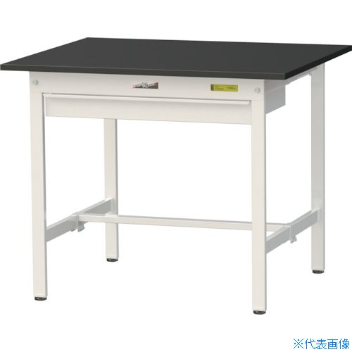 ■ヤマテック 実験用作業台 LABシリーズ実験用ラボテーブル 固定式 ワイド引き出し付 ケミテクト天板 W900&times;D750&times;H740 ブラック/シルキーホワイト SLK975WBKW(3695534)[法人限定][直送元]｜セミプロＤＩＹ店ファースト