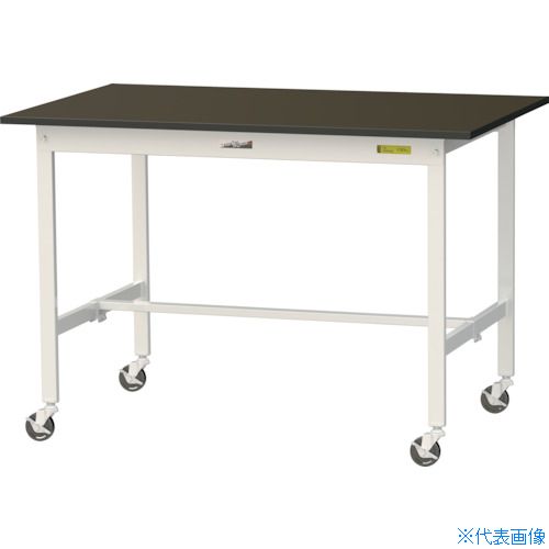 ■ヤマテック 実験用作業台 LABシリーズ実験用ラボテーブル 移動式 指紋レスメラミン天板 W1200&times;D750&times;H825 ブラウン/シルキーホワイト SLMC1275BRW(3695543)[法人限定][直送元]｜セミプロＤＩＹ店ファースト