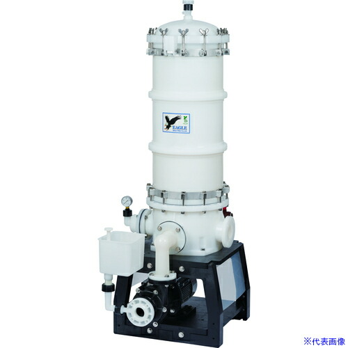 ■日本フイルター ポンプ付き樹脂製ろ過機 「EGLE－45－C－5－T」 ～30000L/h (PVDF製) 750mm15本用 50Hz EGLE45C5T(3695668)[送料別途お見積り][法人限定][外直送] 738,320円