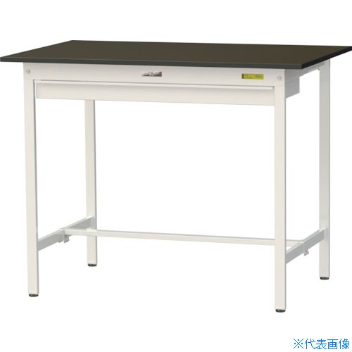 ■ヤマテック 実験用作業台 LABシリーズ実験用ラボテーブル 固定式 ワイド引き出し付 指紋レスメラミン天板 W1200×D750×H950 ブラウン/シルキーホワイト SLMH1275WBRW(3697048)[法人限定][直送元] 39,182円