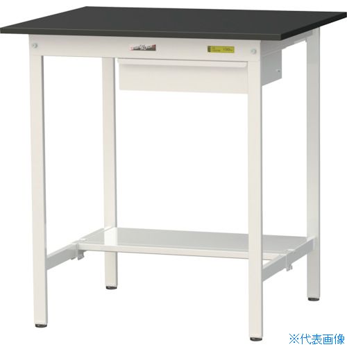 ■ヤマテック 実験用作業台 LABシリーズ実験用ラボテーブル 固定式 キャビネット・半面棚板付 ケミテクト天板 W900×D750×H950 ブラック/シルキーホワイト SLKH975UTBKW(3697080)[法人限定][直送元] 37,109円