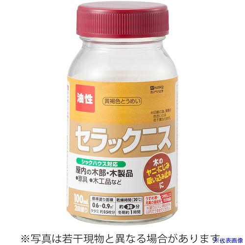 ■KANSAI セラックニスA 黄褐色とうめい 100ML 00327643762100(3767186)&times;12[送料別途お見積り][法人限定][掲外取寄]｜セミプロＤＩＹ店ファースト
