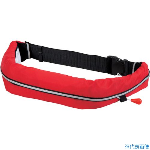 ■OCEANLIFE 自動膨張式ウエストタイプ 作業用ライフジャケット レッド TYPE A WR1RD(3776499)|セミプロDIY店ファースト
