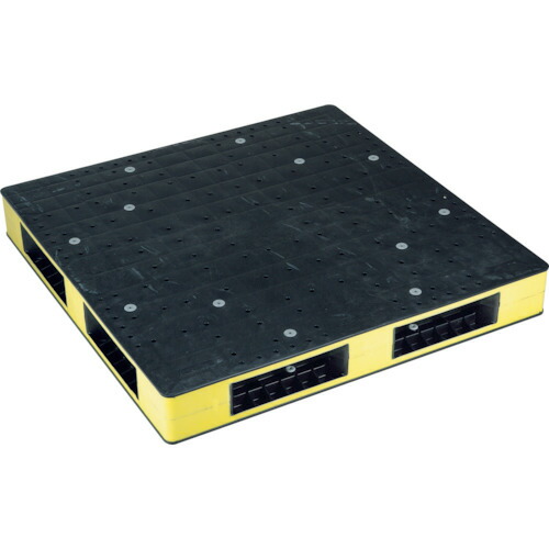 ■RISU リサイクルパレット HB-R4・1111SCブラック/イエロー HBR41111SCBKY(3782201)[送料別途お見積り][法人限定][直送]