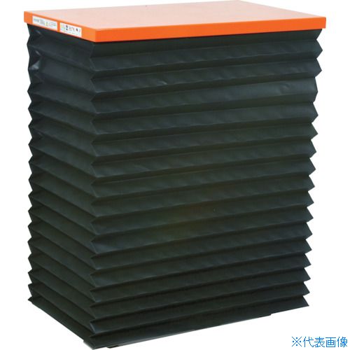 ■TRUSCO テーブルリフト 70kg 倍速タイプ 電動Bねじ式 200V 520&times;850mm 蛇腹付 HDLW0758RTJ22(3800764)[法人限定][直送元]｜セミプロＤＩＹ店ファースト