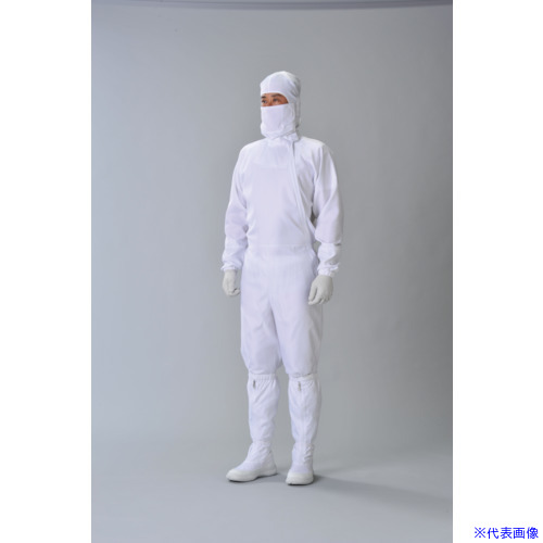 ■ADCLEAN クリーンスーツ 白 5L LE110515L(3802702)[送料別途見積り][法人・事業所限定][外直送]