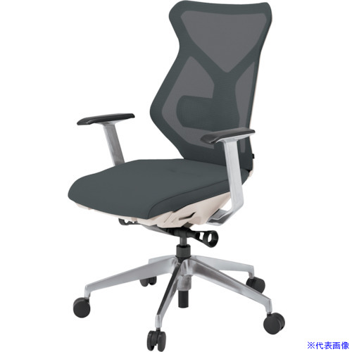 ■ITOKI セクアチェア ハイバック ベースカラーZW T型肘 張地 オフブラック KG365JV1ZWW2(3818320)[送料別途お見積り][法人限定][外直送]