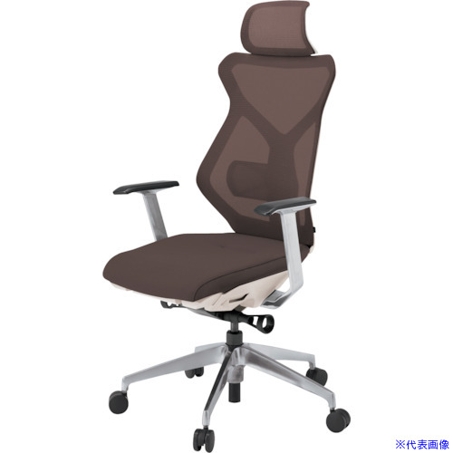 ■ITOKI セクアチェア エクストラハイバック ベースカラーZW T型肘 張地 チョコレートブラウン KG355JV1ZWH2(3818780)[送料別途お見積り][法人限定][外直送]｜セミプロＤＩＹ店ファースト