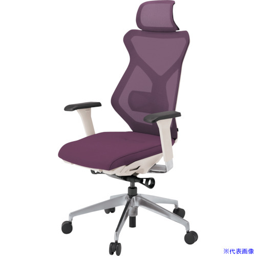 ■ITOKI セクアチェア エクストラハイバック ベースカラーZW アジャスタブル肘 張地 プラムパープル KG357JV1ZWX7(3819028)[送料別途お見積り][法人限定][外直送]｜セミプロＤＩＹ店ファースト