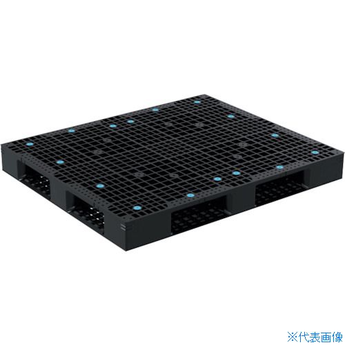 ■サンコー リサイクルプラスチックパレット 813102 D4－100132 81310201BKRCP(3825702)[送料別途お見積り][法人限定][外直送]
