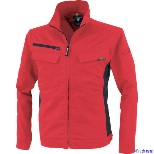 ■XEBEC 裏綿ストレッチ長袖ブルゾン1514－71－4L レッド 1514714L(3827628)[送料別途お見積り][法人限定][掲外取寄]
