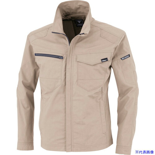 ■XEBEC TCストレッチ長袖ブルゾン1714－39－L サンドベージュ 171439L(3827647)[送料別途お見積り][法人限定][掲外取寄]